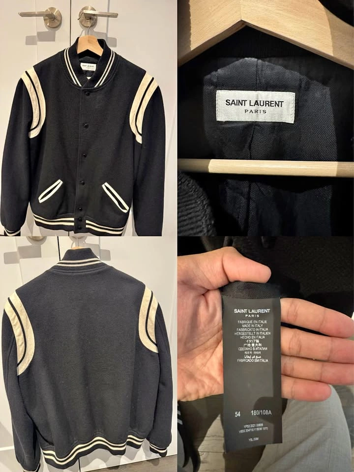 Saint Laurent Snap-Button Bomber Jacket Size 54