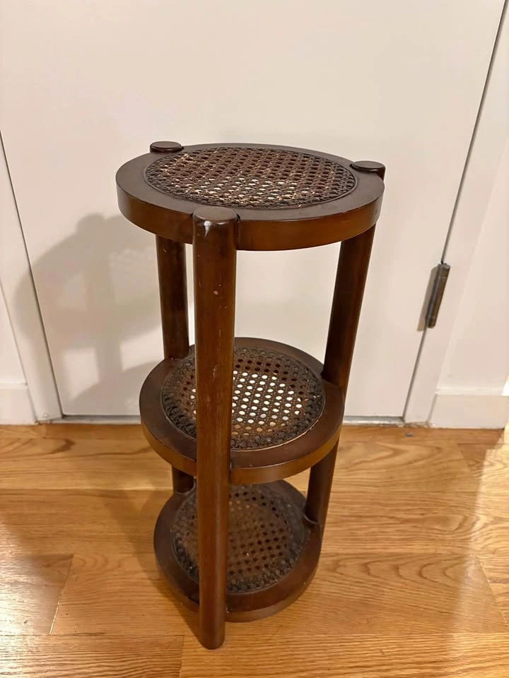 3-Tier Wood Cane Plant Stand