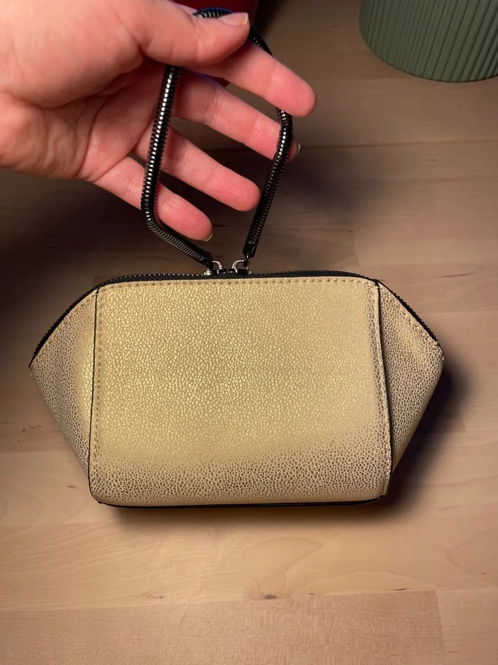 Gold Textured Zip Wristlet Clutch - photo 2