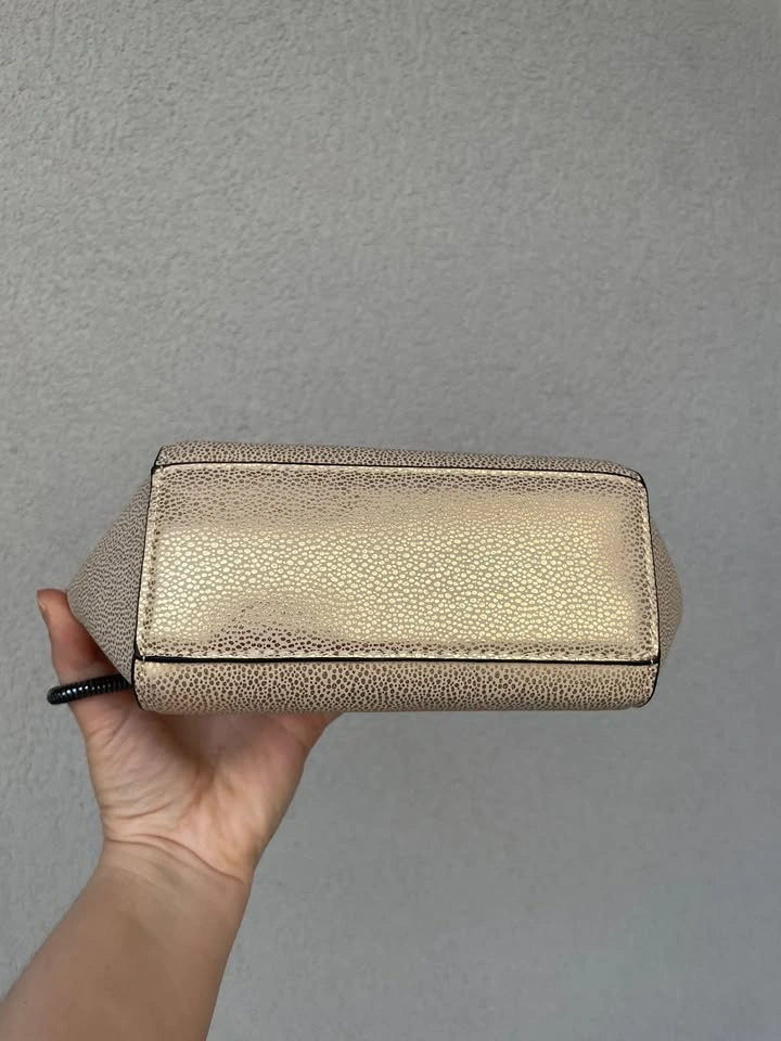 Gold Textured Zip Wristlet Clutch - photo 3