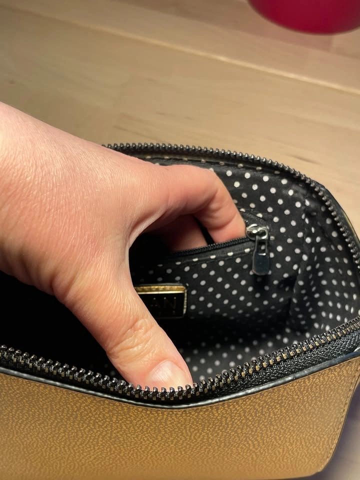 Gold Textured Zip Wristlet Clutch - photo 4