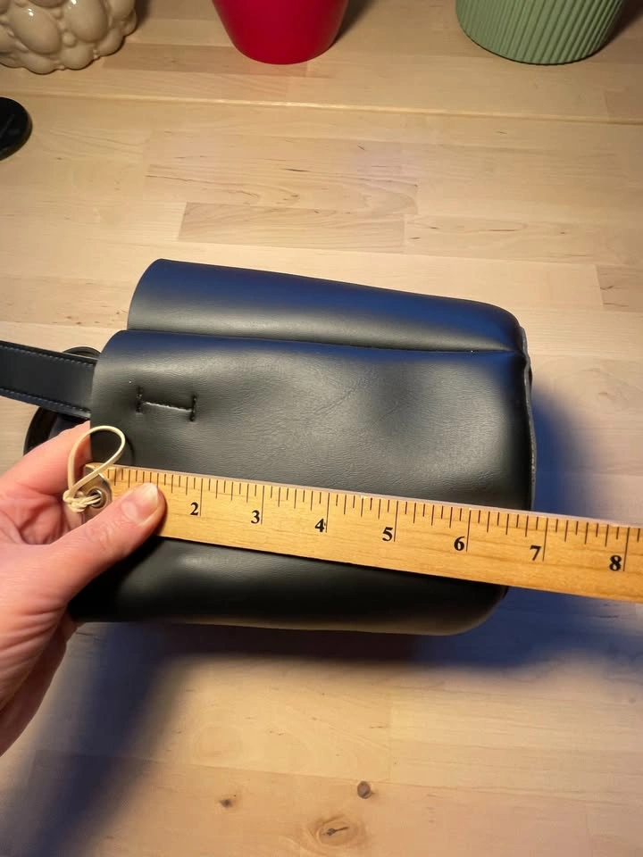 Black Mini Bucket Bag Crossbody Adjustable Strap - photo 4