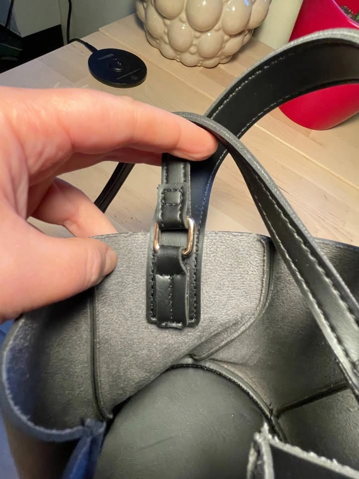Black Mini Bucket Bag Crossbody Adjustable Strap - photo 5