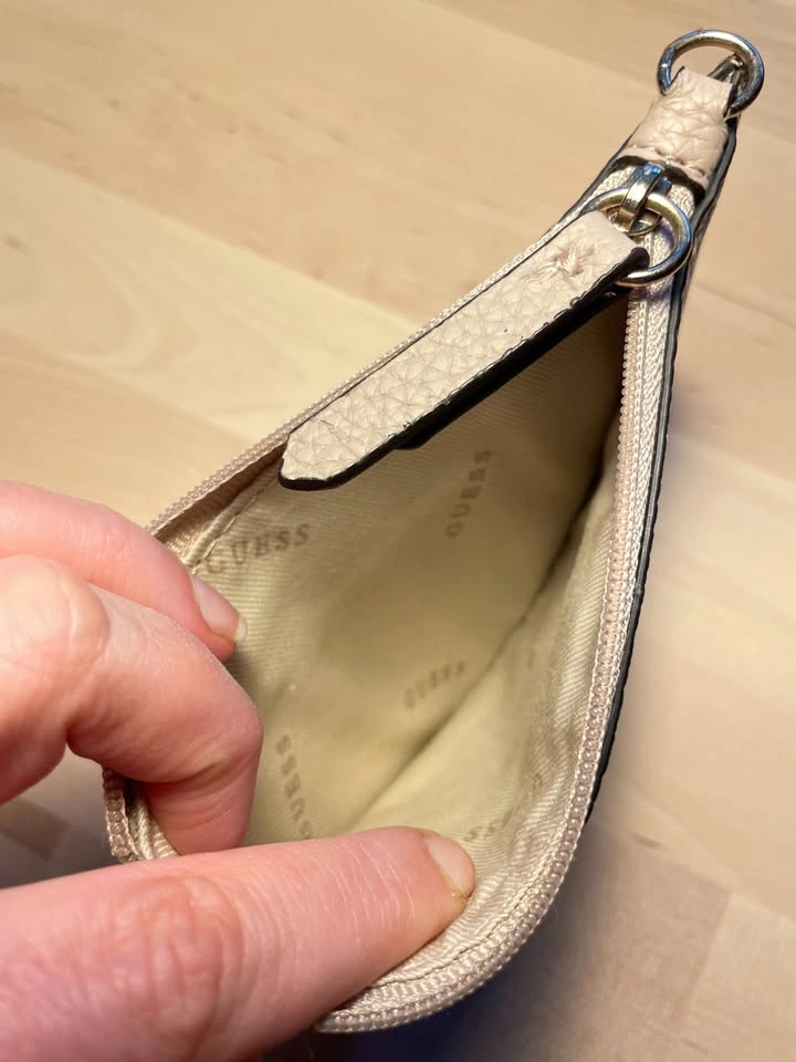 GUESS Beige taupe Wristlet Zip Pouch Wallet Clutch - photo 4