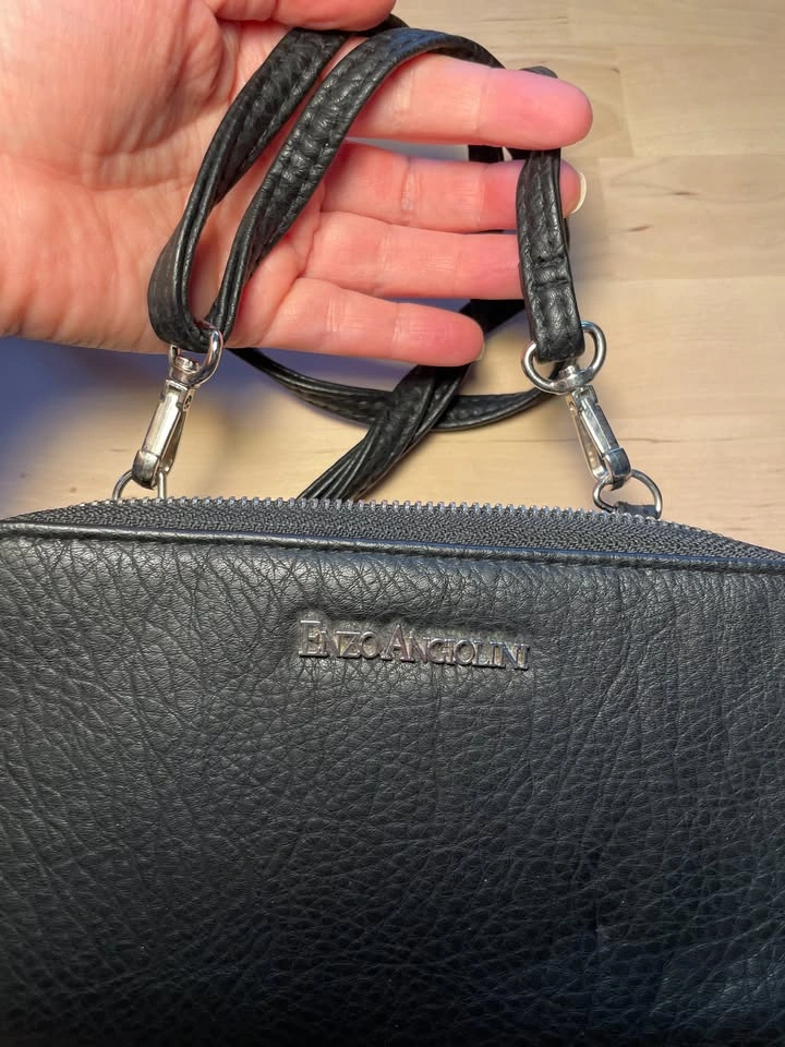 Enzo Angiolini Black Wallet Crossbody Double Zip Organizer Bag - photo 5