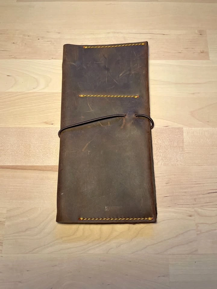 Genuine Leather Document Holder Wallet Handmade Brown Organizer