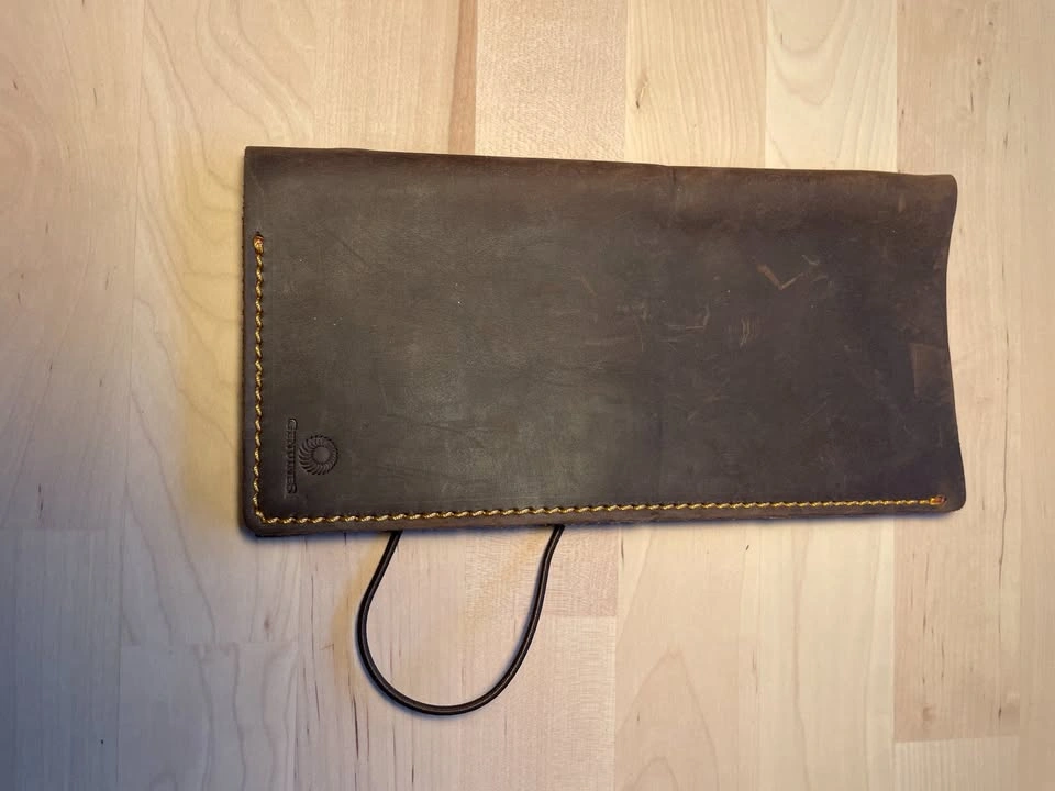 Genuine Leather Document Holder Wallet Handmade Brown Organizer - photo 3