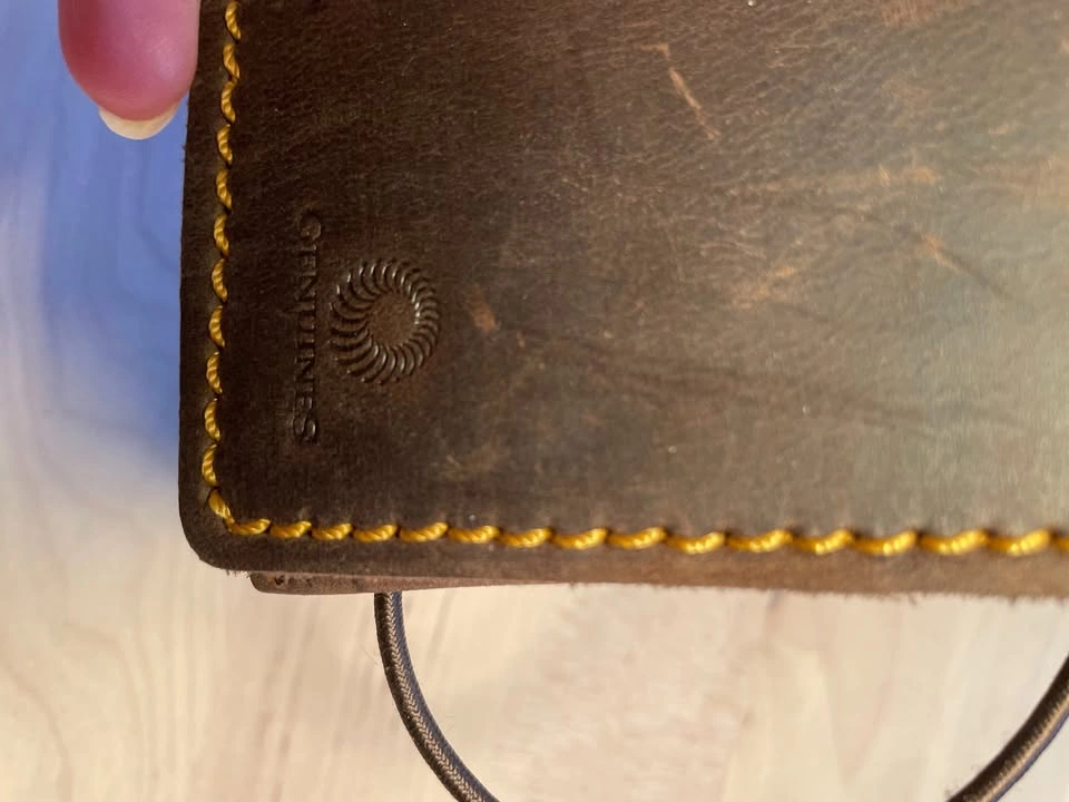 Genuine Leather Document Holder Wallet Handmade Brown Organizer - photo 4