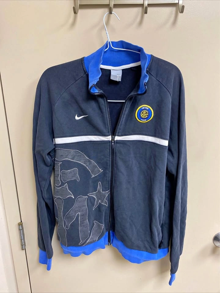 Nike Inter Milan FC Soccer Track Jacket Mens Large World Cup