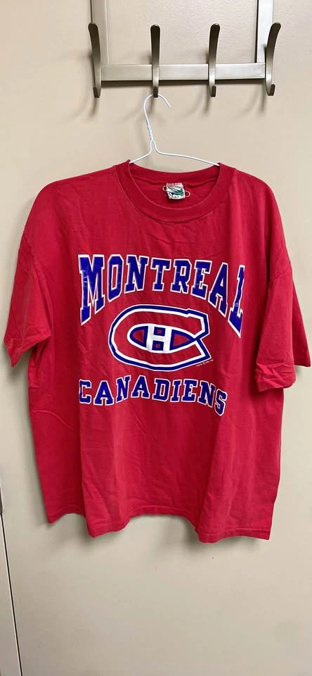 Vintage 1989 Waves Montreal Canadiens T-Shirt Men's XL