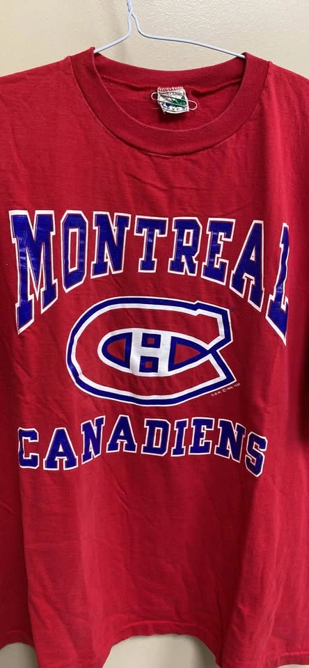 Vintage 1989 Waves Montreal Canadiens T-Shirt Men's XL - photo 2