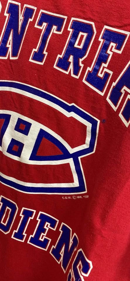 Vintage 1989 Waves Montreal Canadiens T-Shirt Men's XL - photo 3