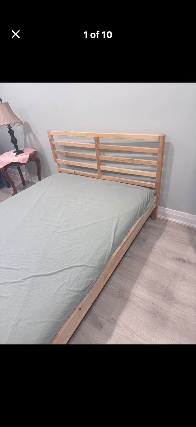 IKEA Double Bed Frame + Mattress – $100