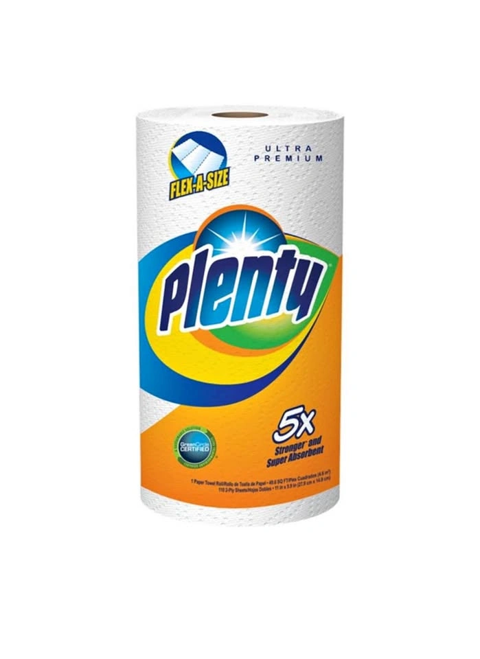 Plenty Flex-A-Size Paper Towels 110 Sheets 12 Pack