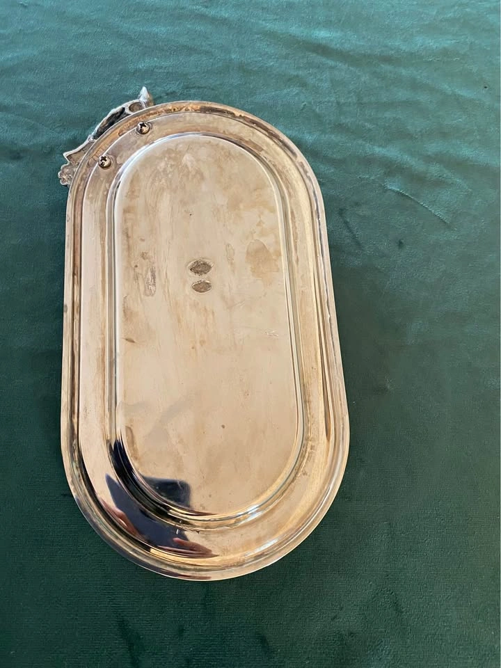 vintage Silver Plated Small Tray - photo 3