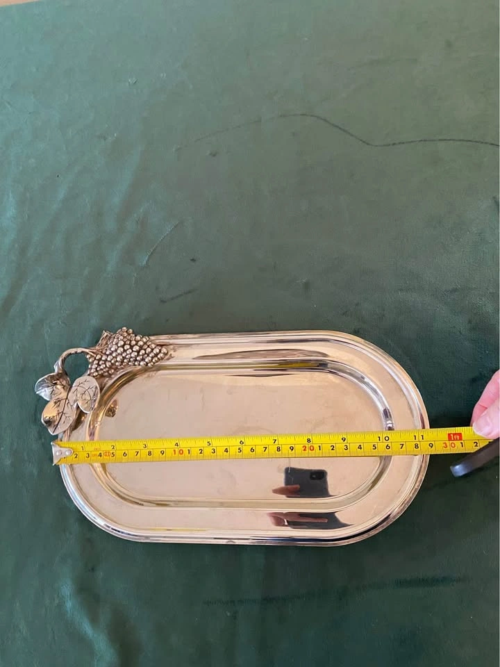 vintage Silver Plated Small Tray - photo 4