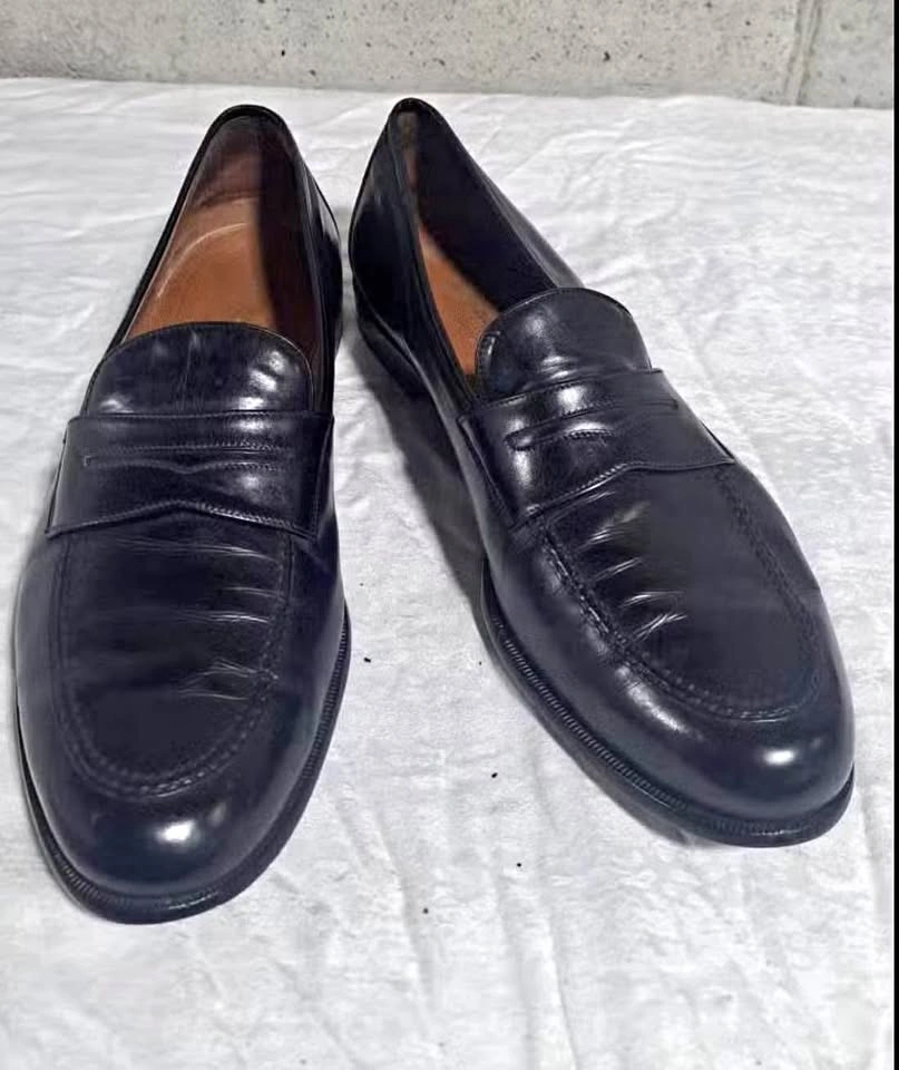 Authentic Salvatore Ferragamo Men’s Polished Leather Penny Loafe