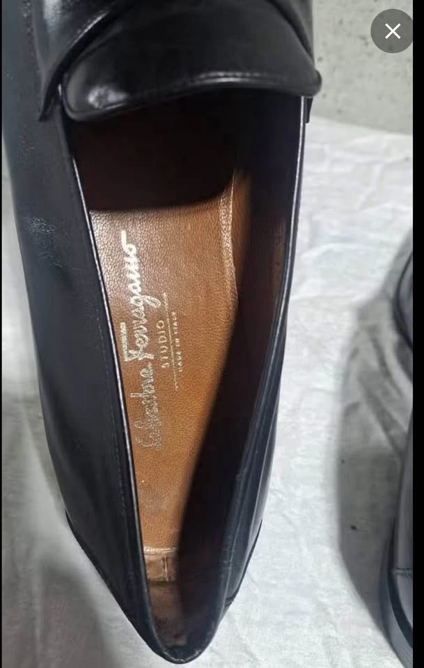 Authentic Salvatore Ferragamo Men’s Polished Leather Penny Loafe - photo 5