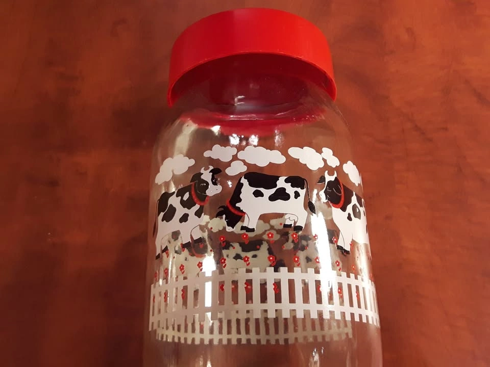 Cow Pattern Glass Cannisters - photo 3