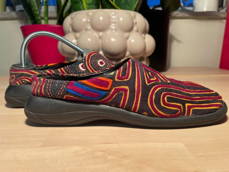 Handmade Mola Shoes, Cotton Clogs, Size US 6 - photo 3