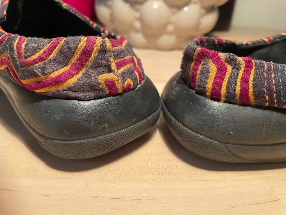 Handmade Mola Shoes, Cotton Clogs, Size US 6 - photo 4