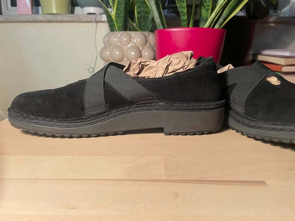 Naot Belgium Black Suede Slip-On Shoes, Size 41 - photo 2