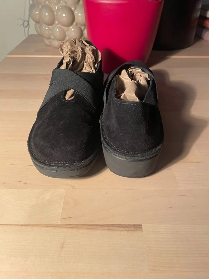 Naot Belgium Black Suede Slip-On Shoes, Size 41 - photo 3