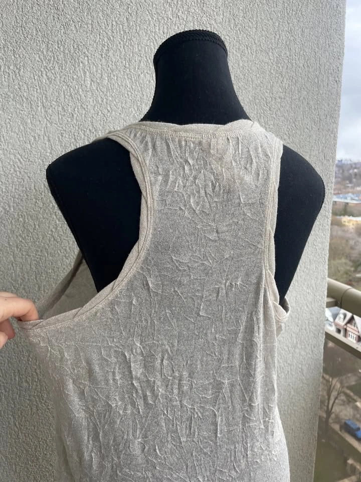 Free People Asymmetrical Tank Top Boho Metallic Thread S - photo 3