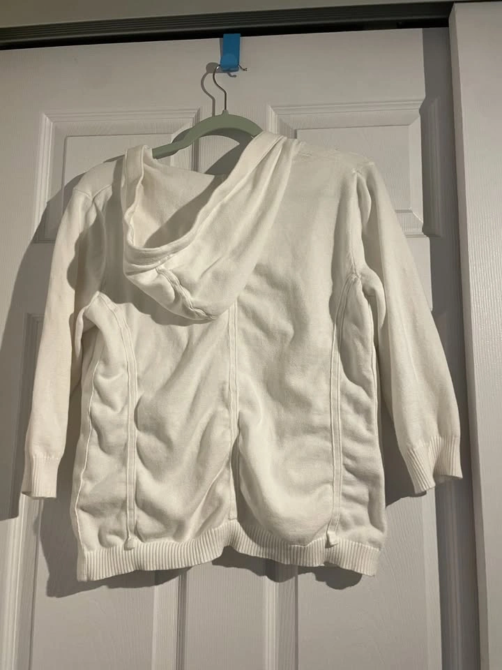 Cotton Ginny Organic Cotton Hoodie Cardigan White L - photo 2