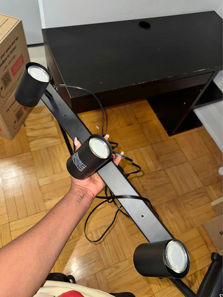 Move out sale - Black 3-light LED track light bar