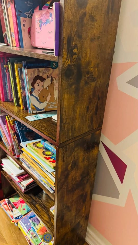 Rustic Brown 5-Tier Bookshelf - photo 3