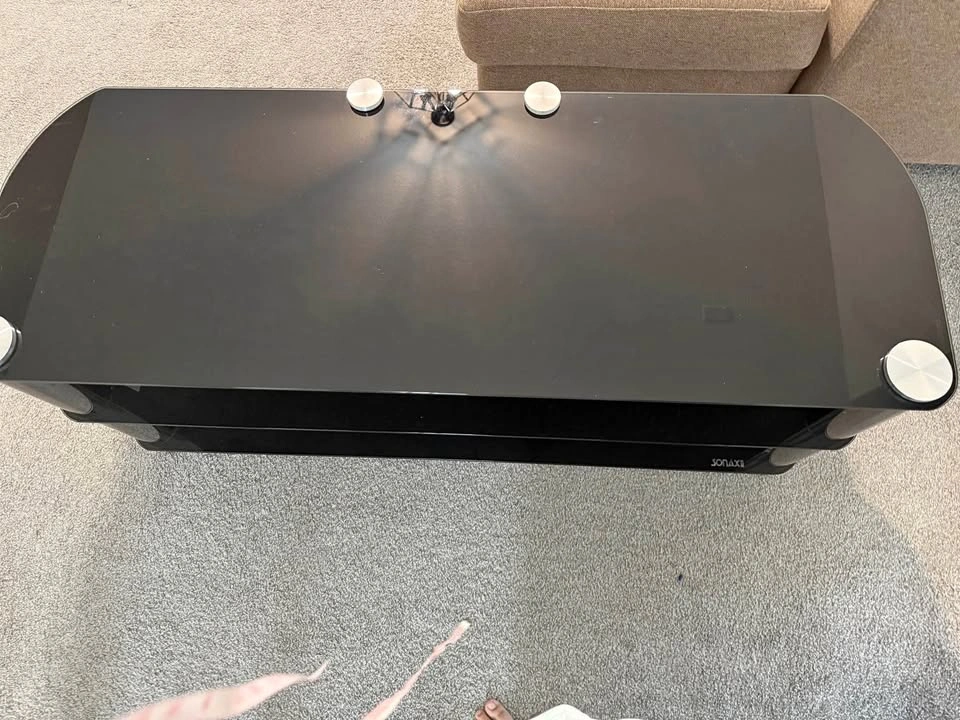Sonax Black Glass TV Stand