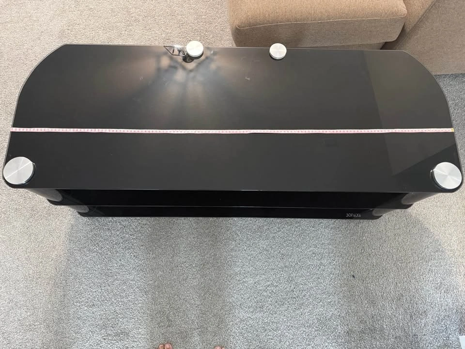 Sonax Black Glass TV Stand - photo 4