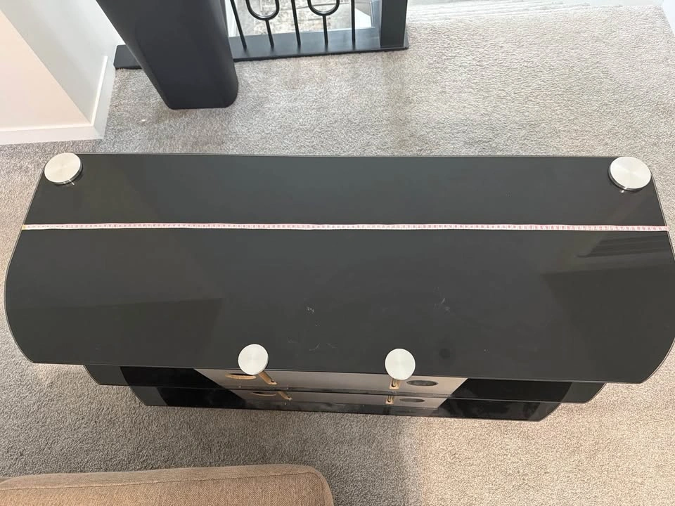 Sonax Black Glass TV Stand - photo 5