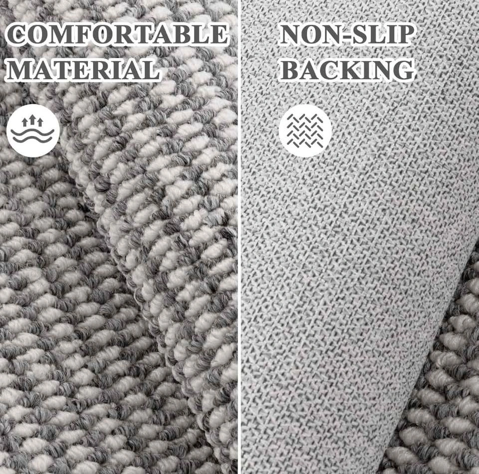 Grey/White Floor Mat 3 ft x 5 ft - photo 4