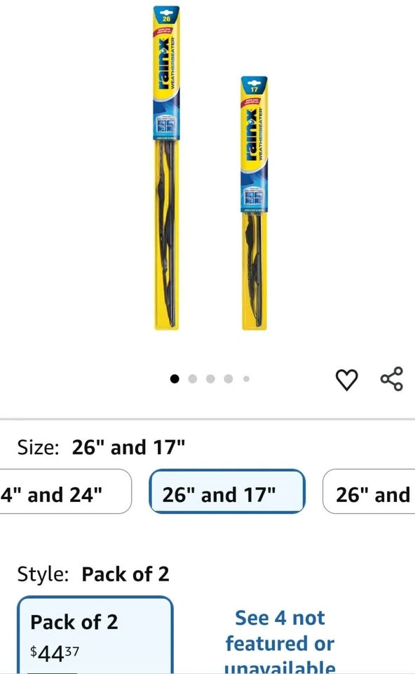 Rain-X Wiper Blades 26" & 17" Pack - photo 2