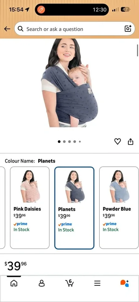 NEED GONE keababies blue planet baby wrap/carrier