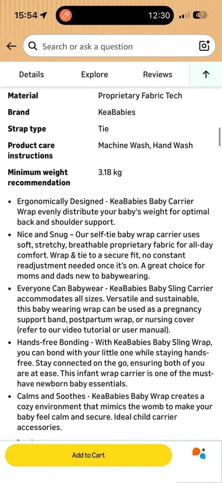 NEED GONE keababies blue planet baby wrap/carrier - photo 2