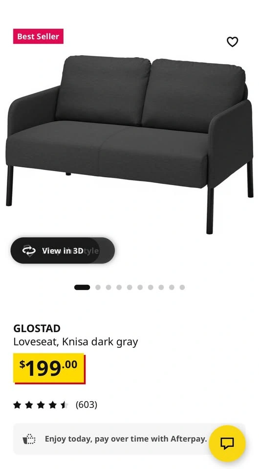 IKEA GLOSTAD Loveseat - Excellent Condition - photo 2
