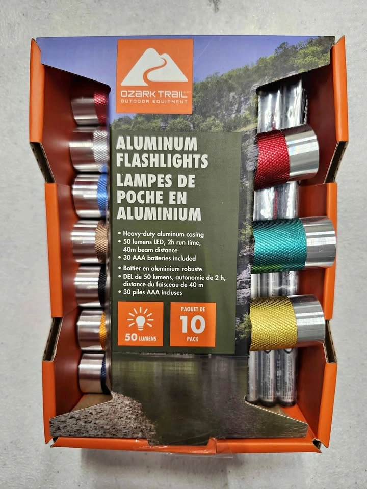 Ozark Trail Aluminum Flashlights – 10 Pack