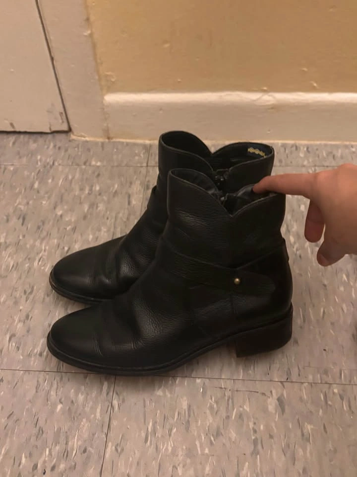 Cole Haan GrandSeries Leather Ankle Boots - Black, Size 7 - photo 3