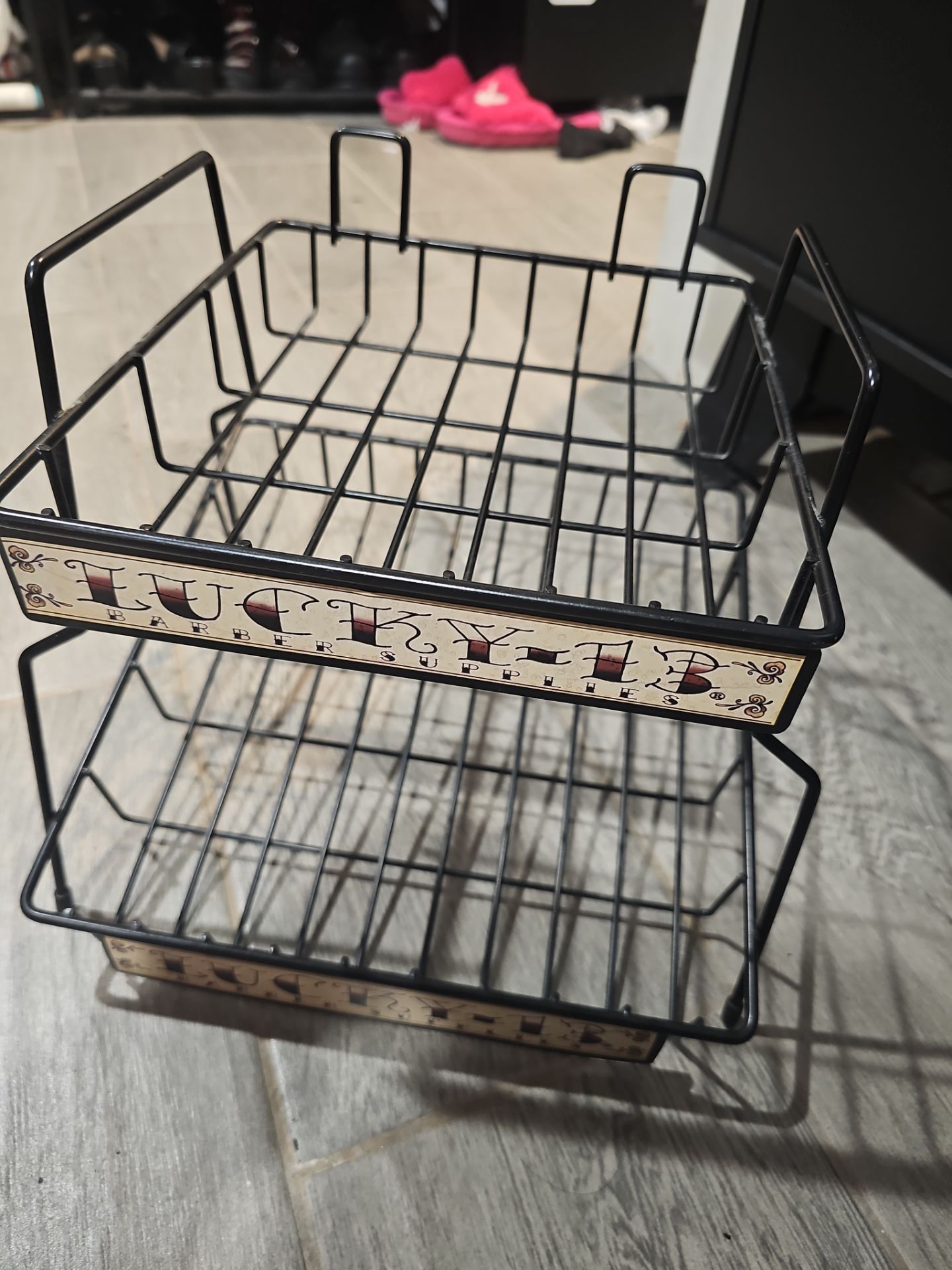 black metal 2-tier organizer "lucky-13" - photo 3