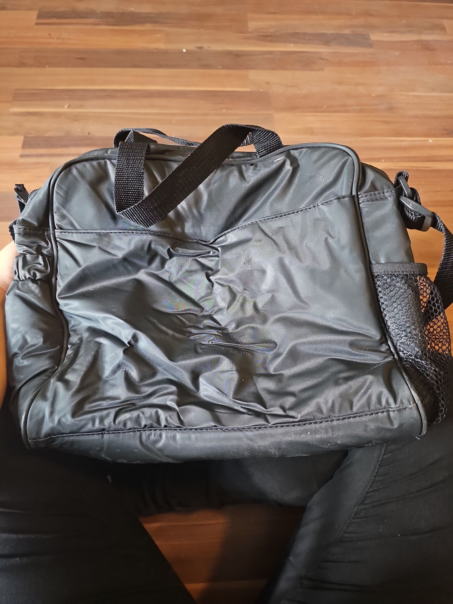 Black messenger bag