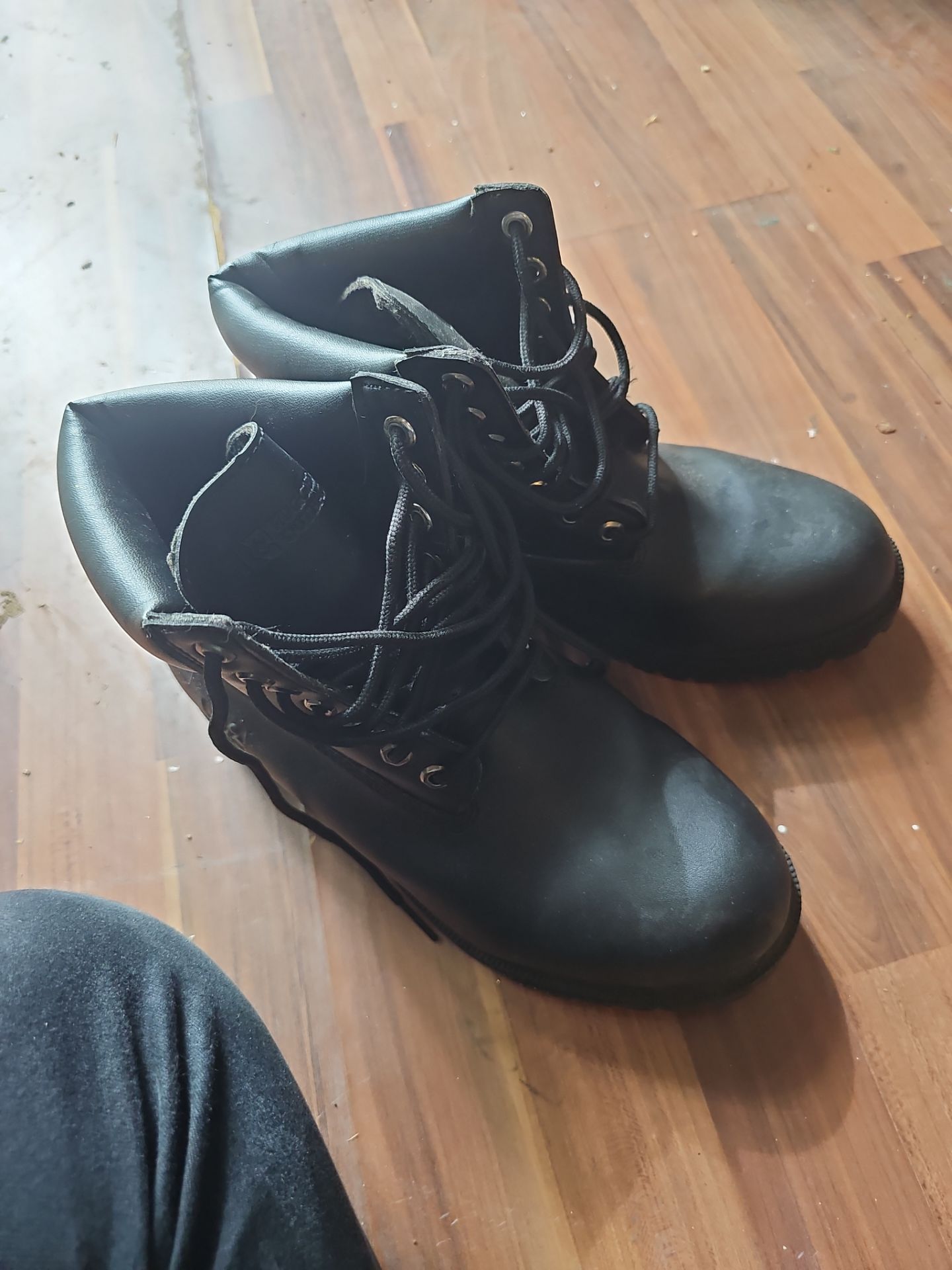Men's black boots