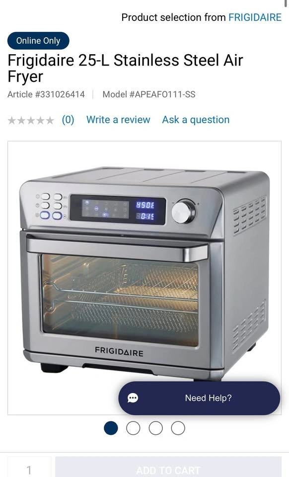 Frigidaire 25L Air Fryer Oven - Good Condition - photo 2