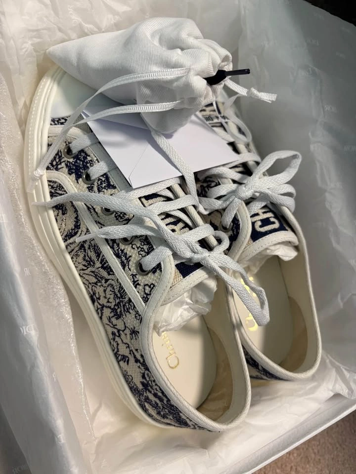 Dior Walk'n'Dior Toile de Jouy Sneakers Blue Size 36.5 - photo 4