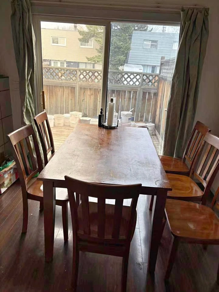 Dining table and chairs