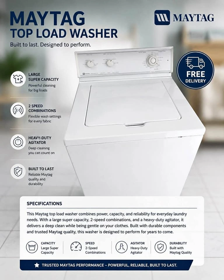 Maytag Heavy Duty Top Load Washer