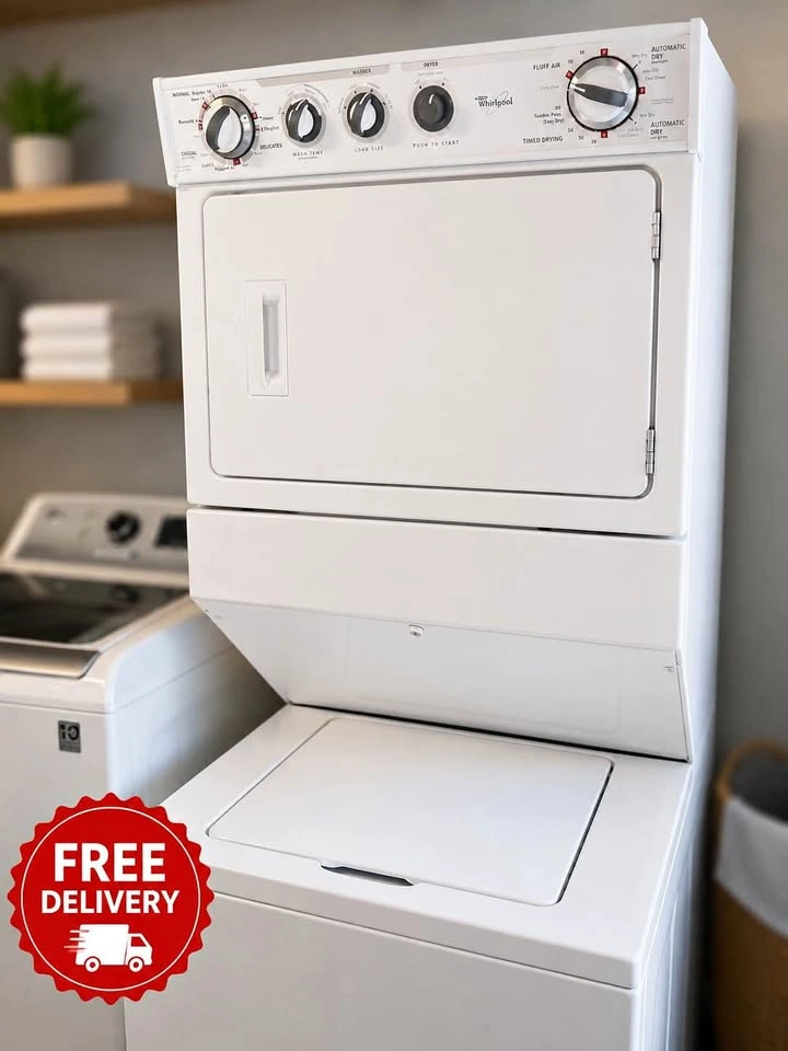 Whirlpool 27" wide laundry centre free delivery install 6 months