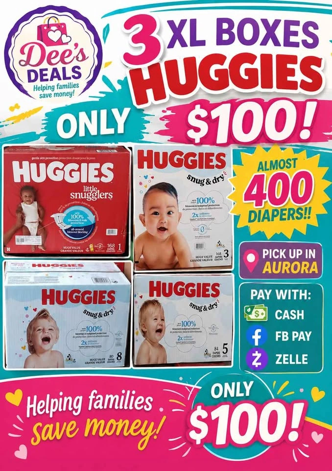 Huggies XL Diapers Boxes - $35 each or 3 for $100! - photo 2